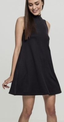 robe courte sans manche noire